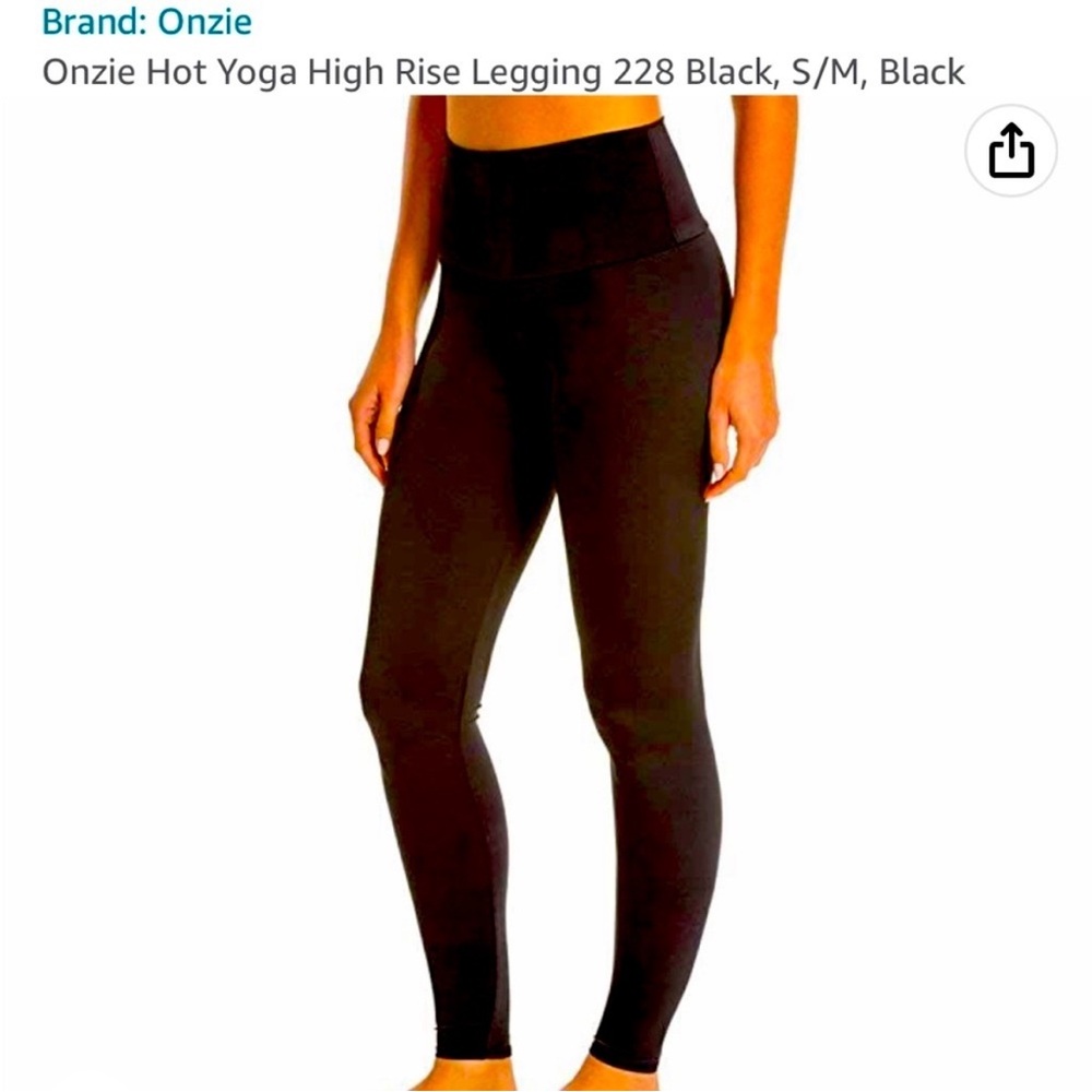 NWOT Onzie Black High Rise Yoga Pant Size Small